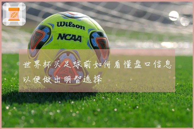 世界杯买足球前如何看懂盘口信息以便做出明智选择